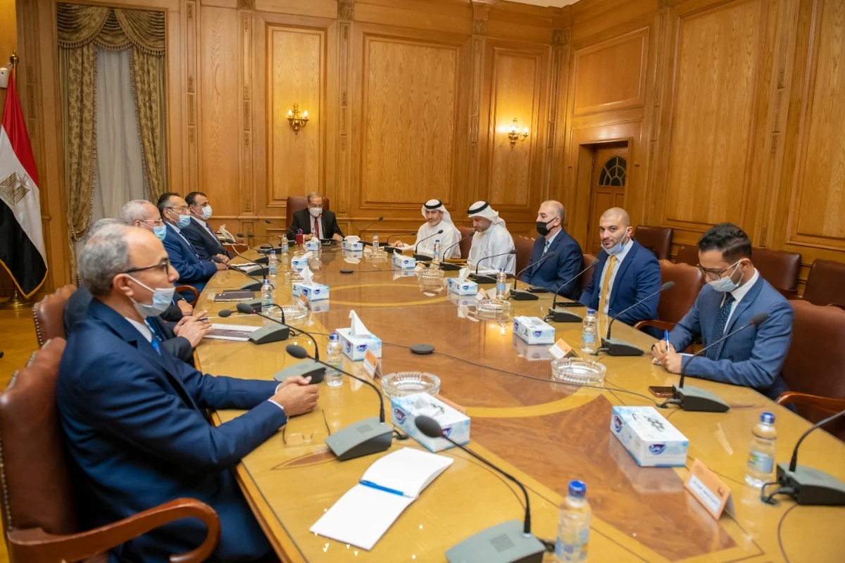Mohamed Ahmed Morsi, Egypt’s minister of military production, met with Anas Nasser Saeed Al-Otaiba, director general of the Emirates Defense Companies Council. (Supplied)