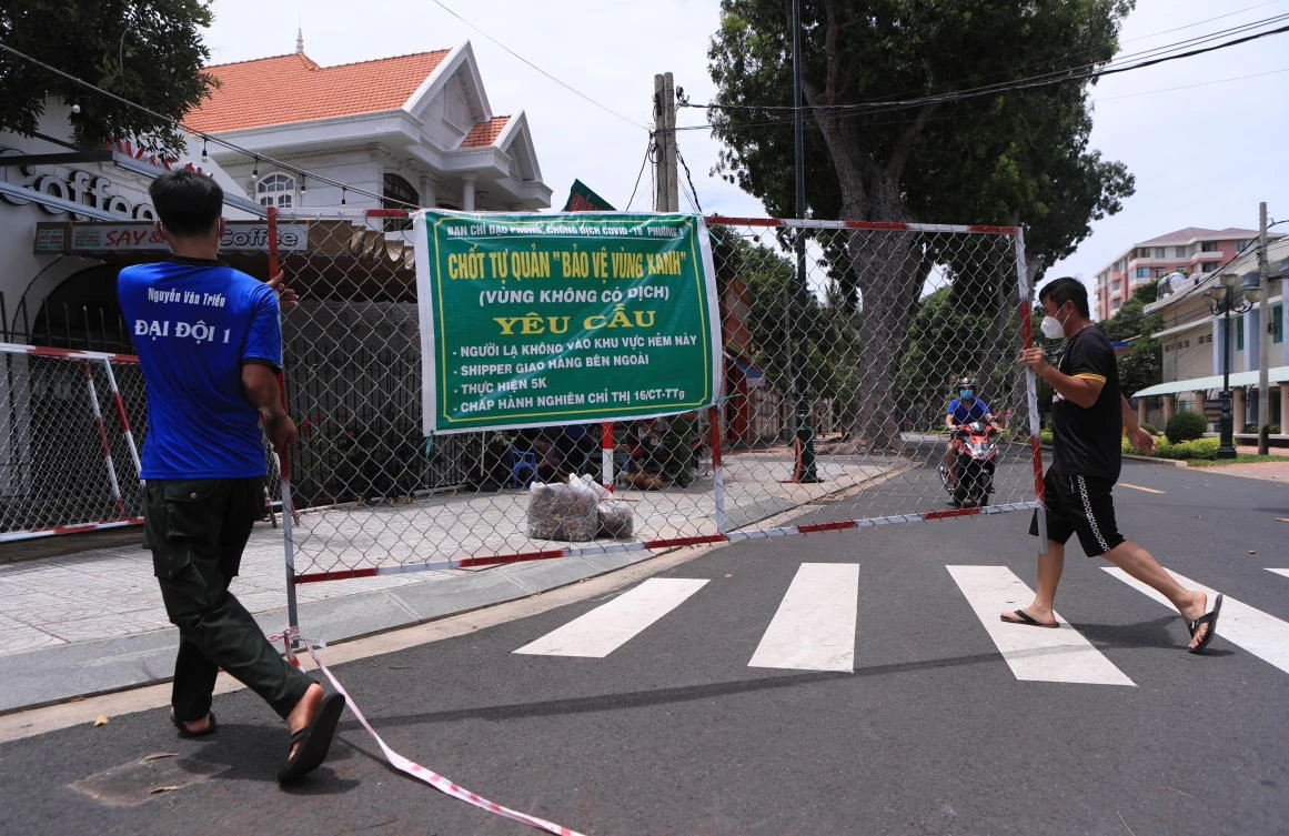 Ho Chi Minh City along with 18 southern provinces went into lockdown in mid-July when coronavirus cases started to surge. (AP)