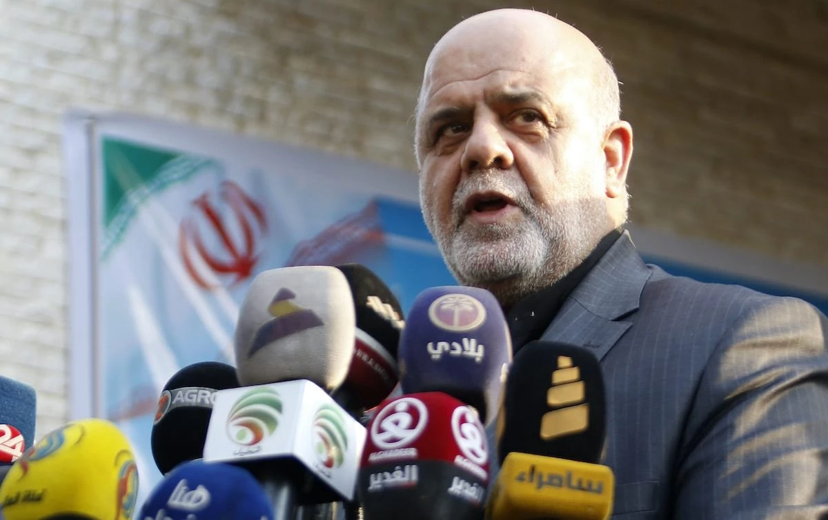 Iran’s Ambassador to Iraq Iraj Masjedi, Basra, September 11, 2018. (AFP)