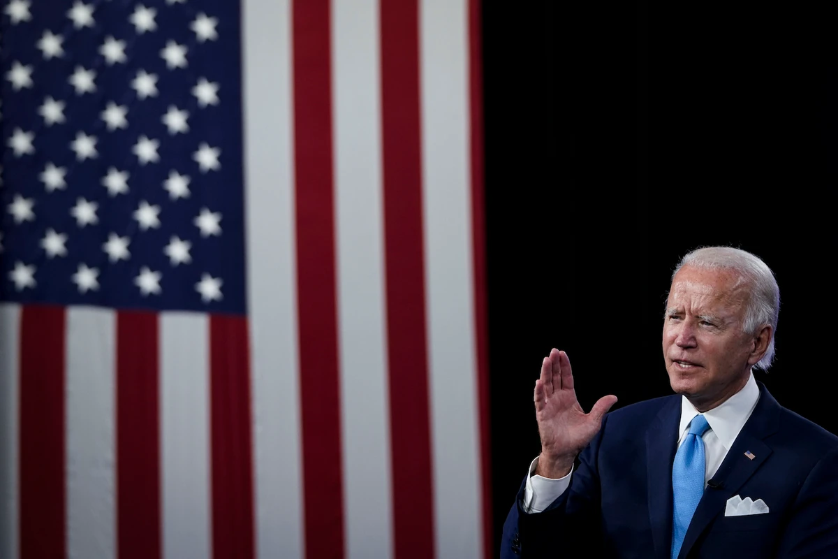 Then-U.S. presidential candidate Joe Biden participates in a virtual fundraising event in Wilmington, Delaware, Aug. 12, 2020. (Getty Images)