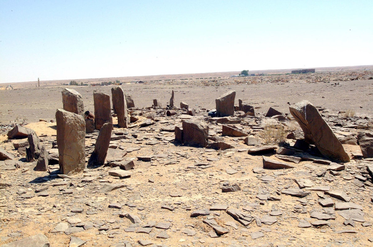 Archaeologists believe the Rajajil Columns have stood in position since about 4,000 B.C. (Supplied)