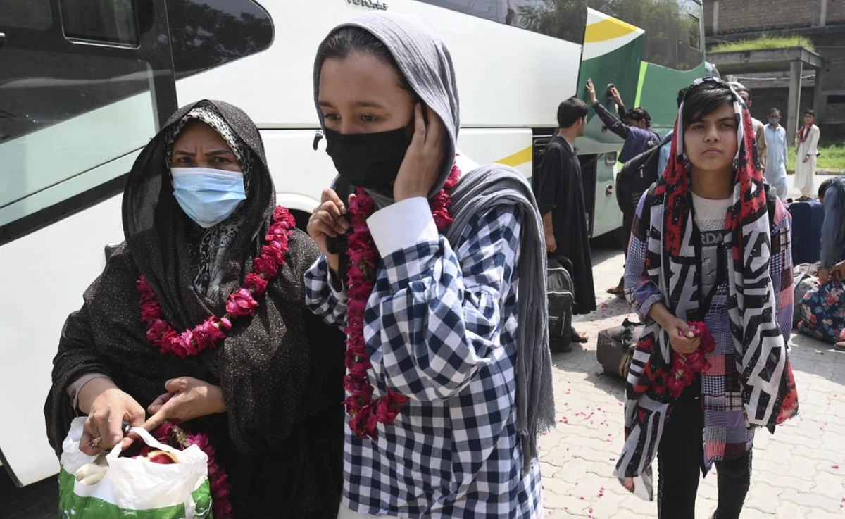 Members of the Afghan junior women’s football team have asked the UK government for asylum. (File/AFP)