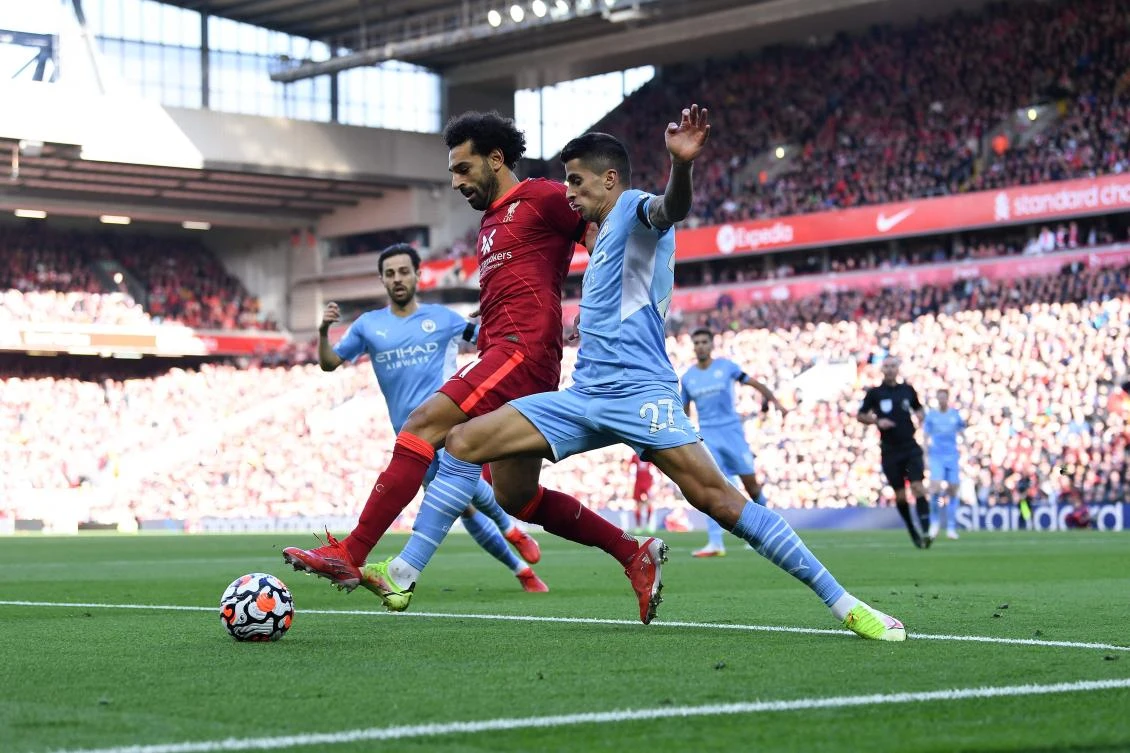 Liverpool's Egyptian midfielder Mohamed Salah danced passed several City players for his wonder-goal. (AFP)