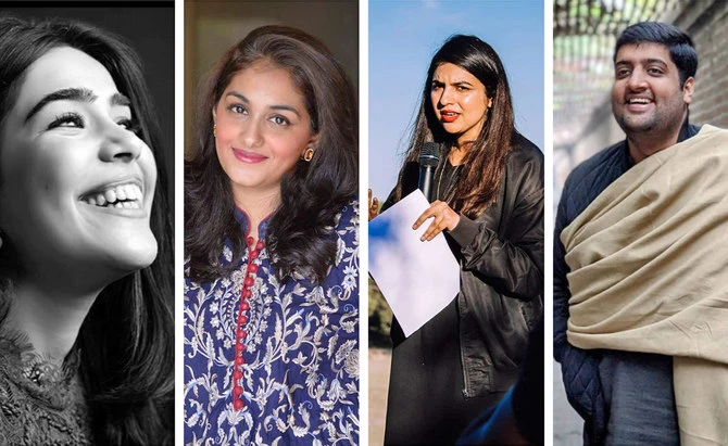 The collage of photos shows Sundar Waqar (L), Mehr F Hussain (2L), Saadia Ahmed (3L) and Jasir Shahbaz. (Social media)