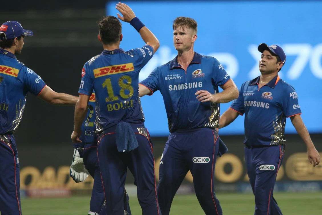 Needing an improbable victory by more than 170 runs to displace Kolkata Knight Riders from the top four in the standings, Mumbai rode on Ishan Kishan’s fastest half-century this season to score 235-9. (TWITTER)
