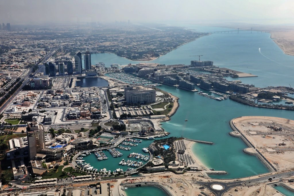 A view of the United Arab Emirate of Abu Dhabi as seen from the Etihad Towers. (File/AFP)