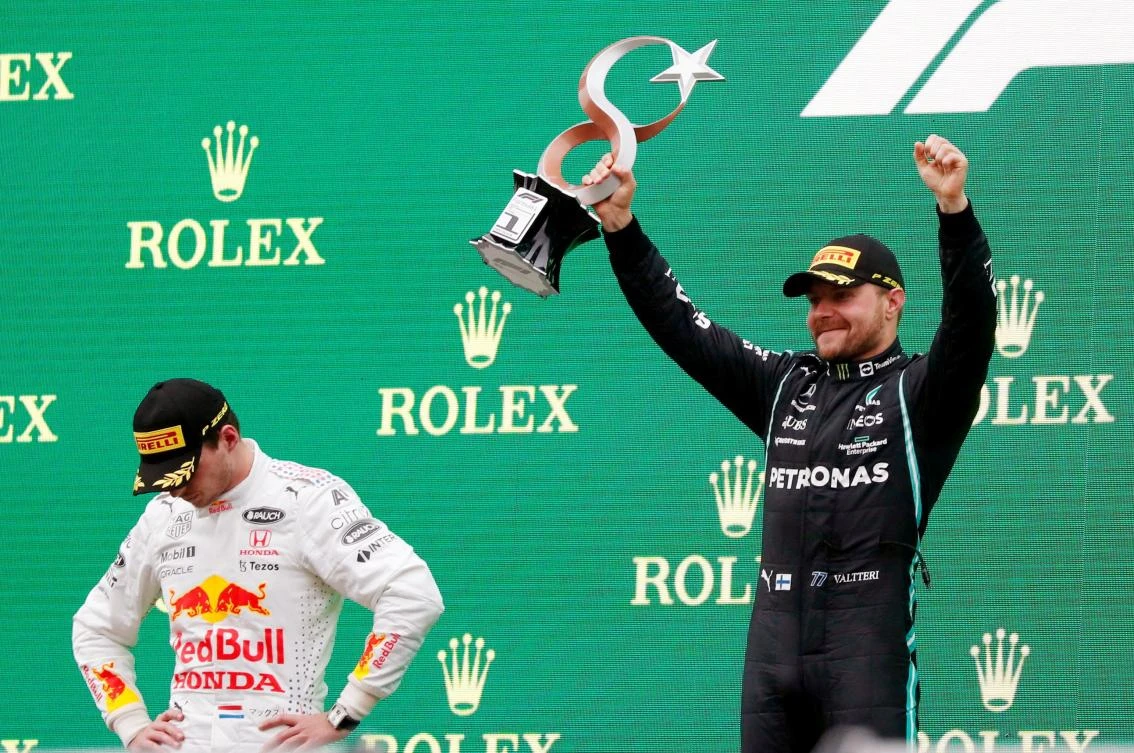 Bottas wins Turkish Grand Prix as Verstappen reclaims championship lead