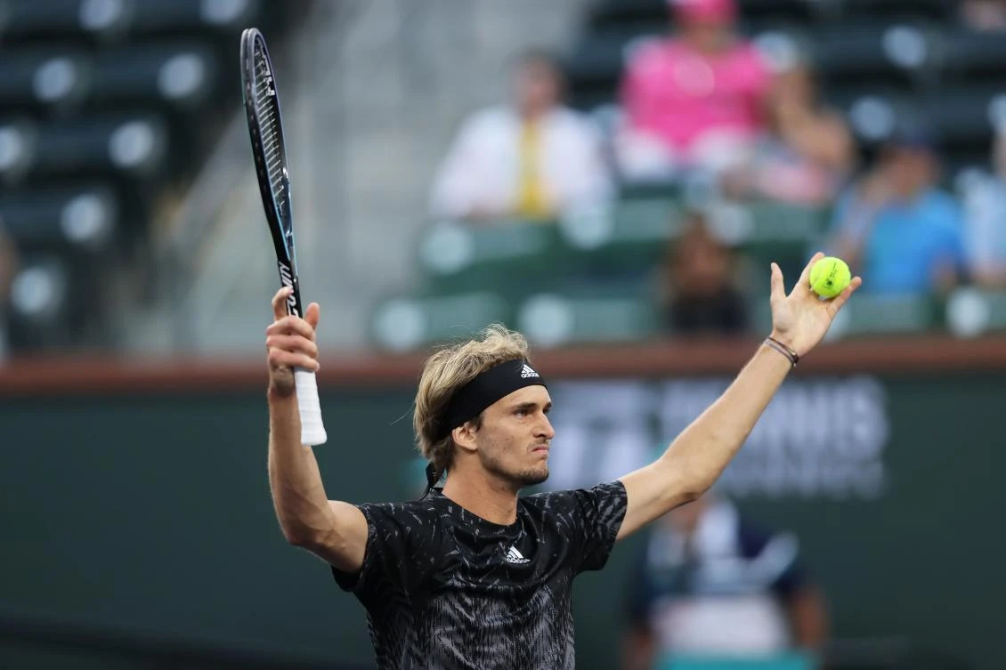 Alexander Zverev won the clash of the two most recent Olympic gold medalists at the ATP Indian Wells on Tuesday. (Getty Images/AFP)