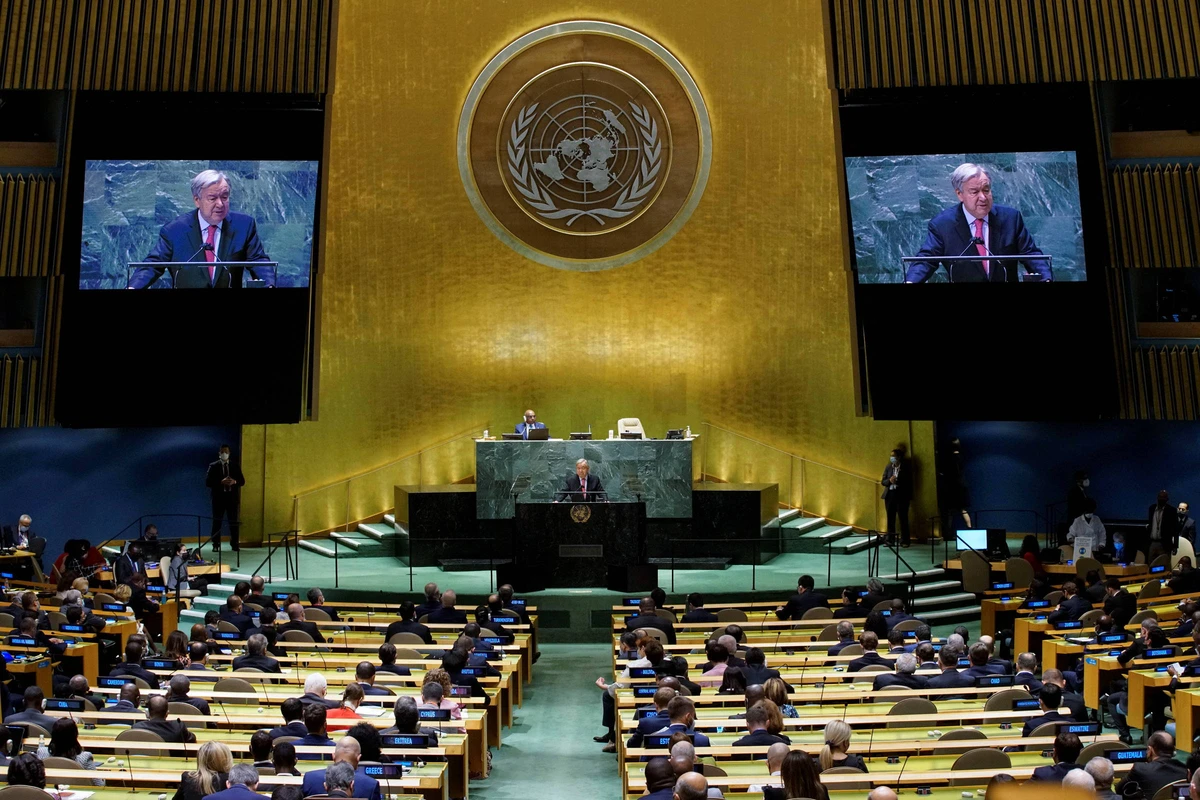 UN Secretary-General Antonio Guterres introduced the organization’s proposed program budget for 2022. (Reuters/File)