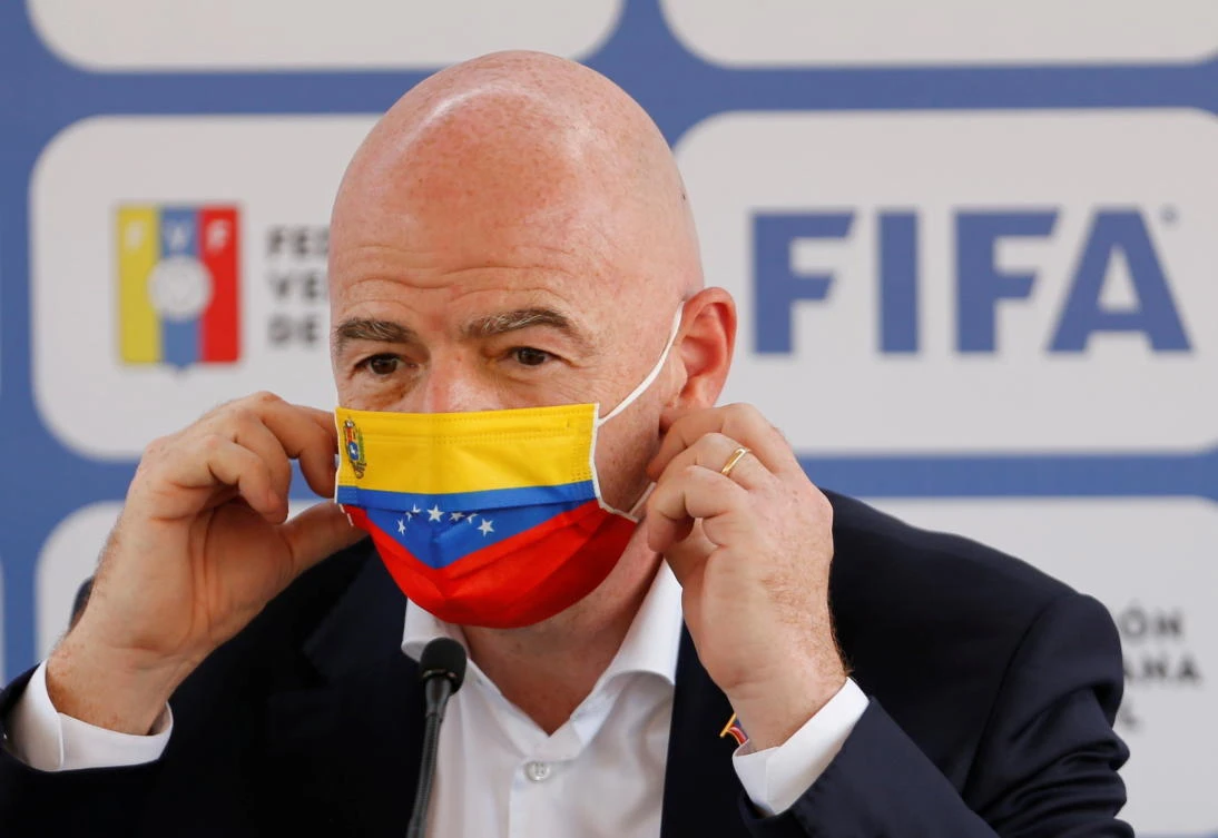 FIFA President Gianni Infantino visits Venezuela - Universidad central de Venezuela stadium - Caracas, Venezuela on Friday. (Reuters)