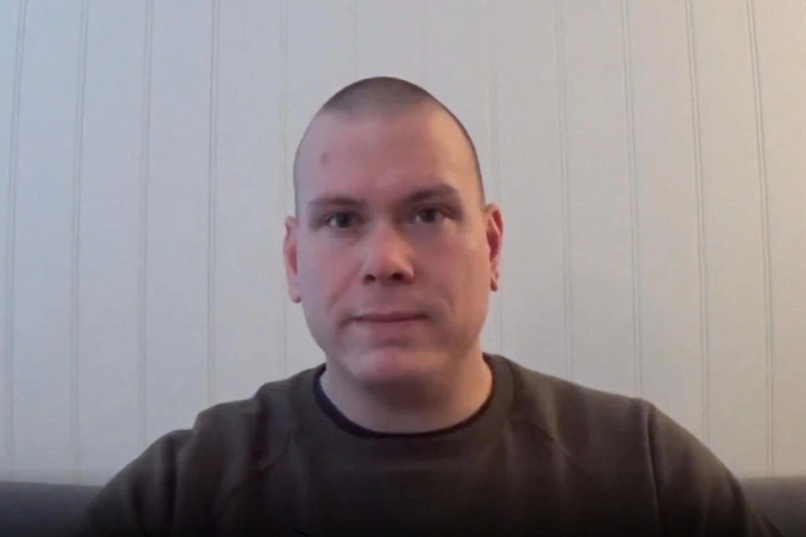 Espen Andersen Brathen, the perpetrator of the Kongsberg attack, in a video from 2017. (AFP)