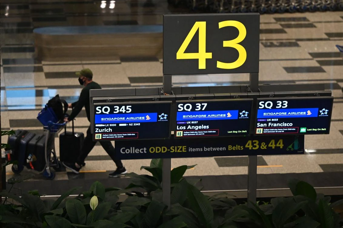 Passengers arriving as part of the air travel lane scheme will not have to quarantine if they have been fully vaccinated and test negative for the virus before they depart and when they arrive. (AFP)