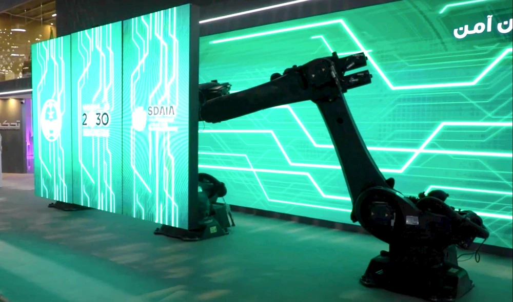 The technology behind the Absher app is being showcased at the Saudi pavilion, at Dubai GITEX Technology Week 2021, in the Dubai World Trade Centre. (AN Photo)