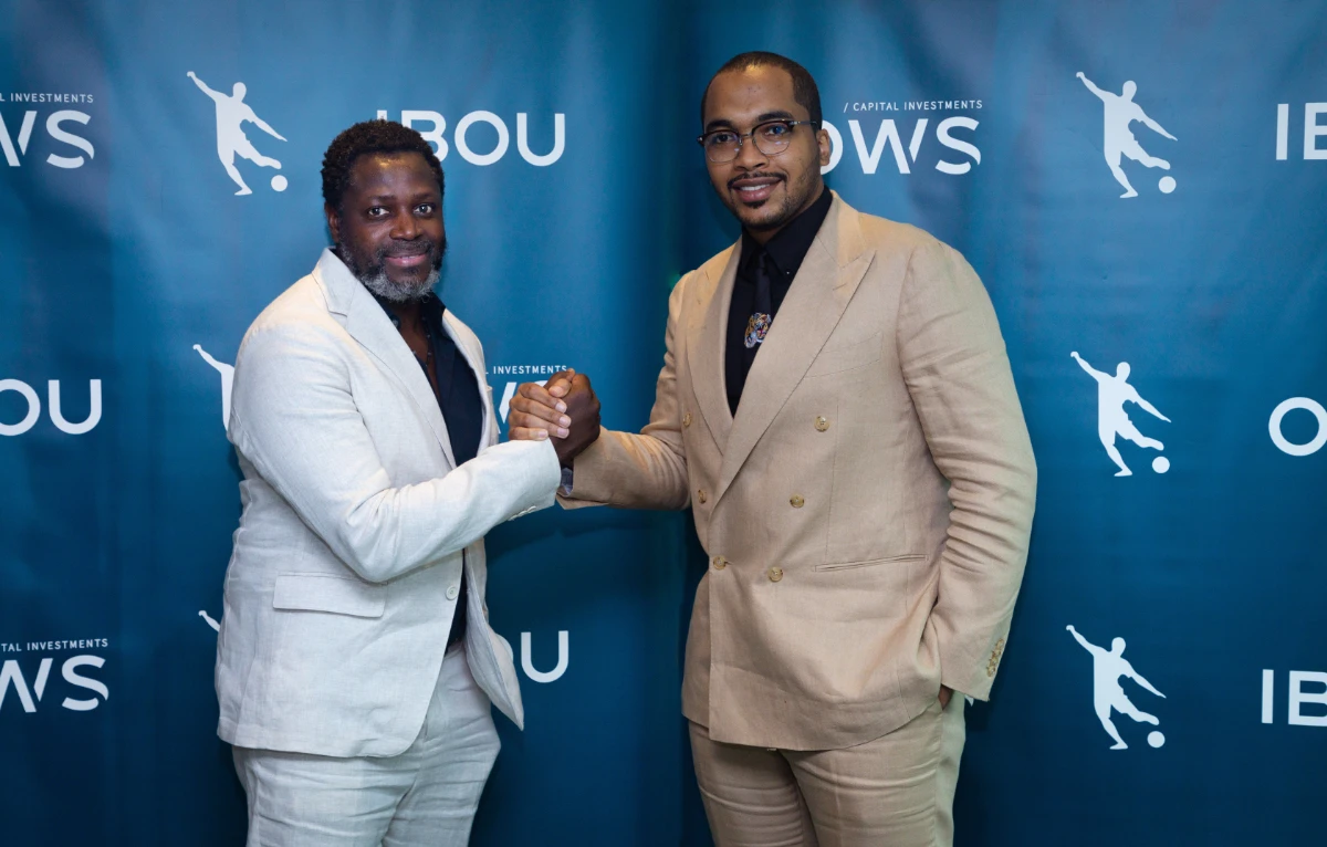 Retired football legend Ibrahim Ba and OWS Capital Managing Director Oweis Zahran.