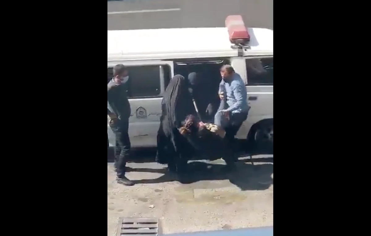 Tehran’s police chief said the woman was arrested for being ‘insulting and aggressive’. (Screengrab Twitter: @AlinejadMasih)