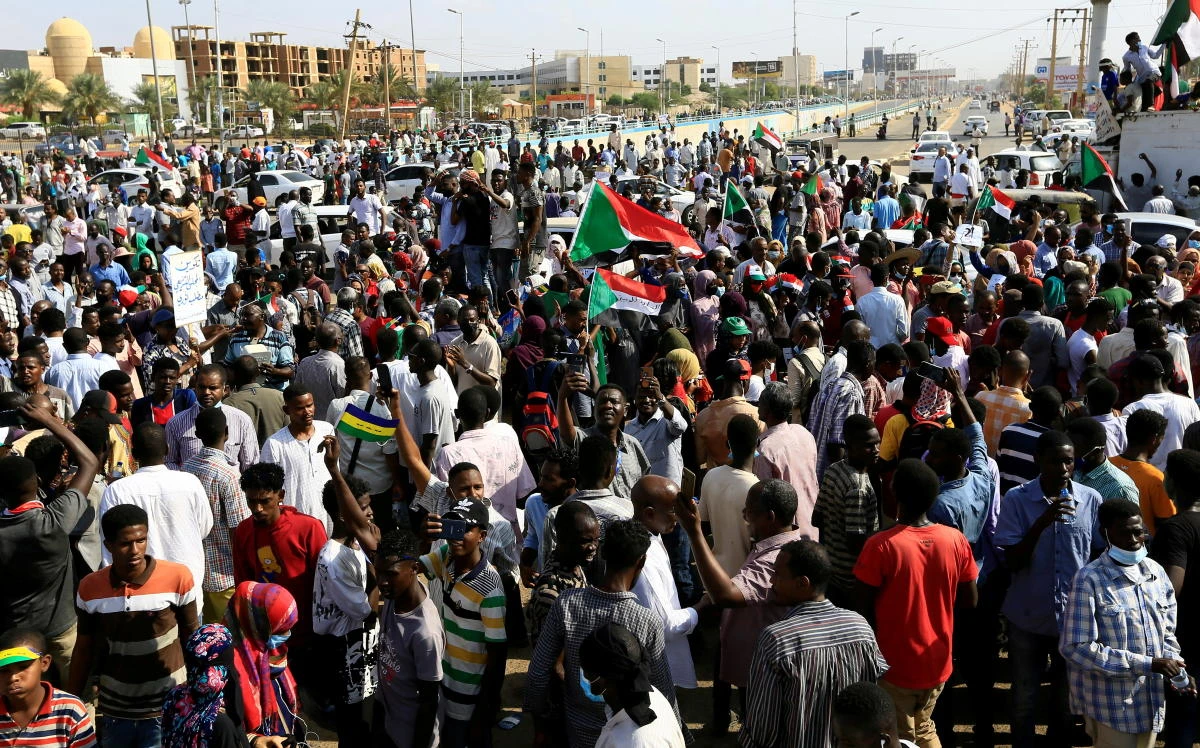 Demonstrators protest against prospect of military rule in Khartoum, Sudan October 21, 2021. (File/Reuters)