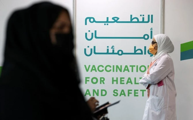 Coronavirus cases in the UAE have been falling in recent weeks with a total number of COVID-19 vaccination doses reaching 20,921,016. (File/AFP)