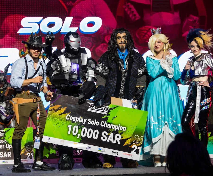 Ibrahim Al-Yafii scooped up the top prize for his cosplay. Huda Bashatah/Arab News