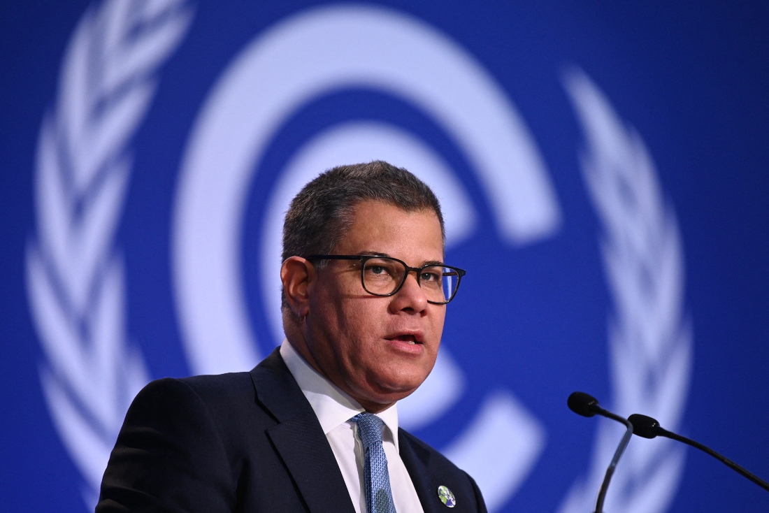 COP26 President Alok Sharma said the window to keep the 1.5 degrees pledge within reach was closing. (AFP)