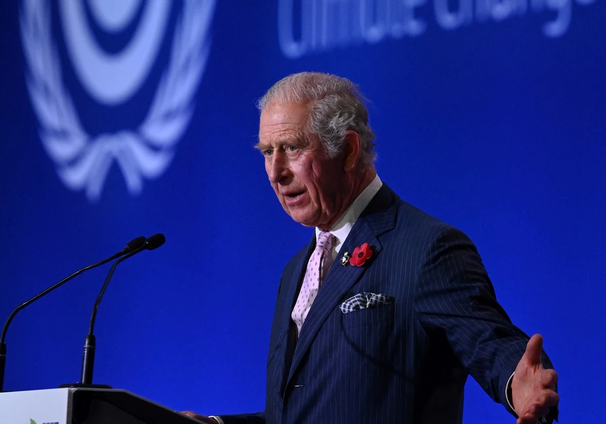 Britain's Prince Charles speaks during the opening ceremony of the COP26 UN Climate Change Conference in Glasgow, Scotland on Nov. 1, 2021. (AFP)