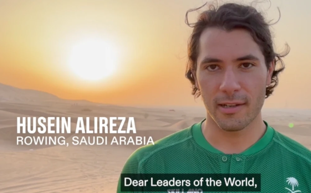 Saudi rower Husein Alireza joins global athletes in climate plea to world leaders