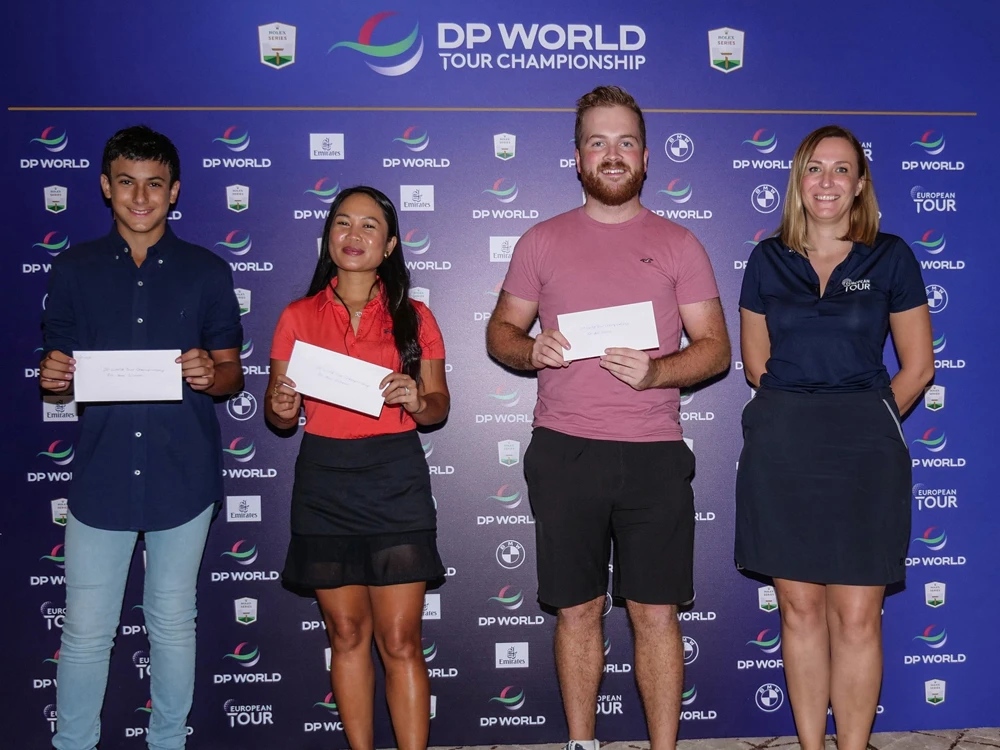 Luckiest Ball on Earth winners Emanuele Galeppini, left, Teffy Bercero, center, and Rory McGettigan. (Supplied)