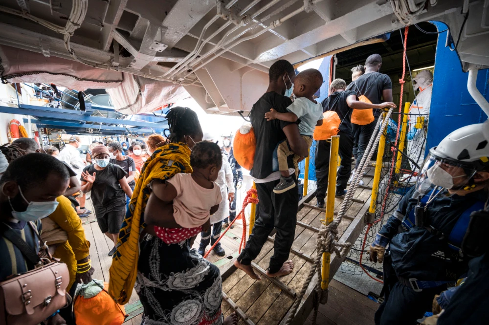 Interior Minister Luciana Lamorgese reiterated Italy’s frequent calls for other countries to share responsibility for migrants. (AFP/File)