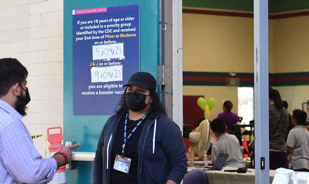 Among LA county’s roughly 10 million people, 71% are fully vaccinated. (AFP)