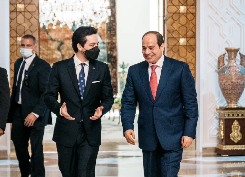 Jordan’s crown prince meets Egyptian president in Cairo