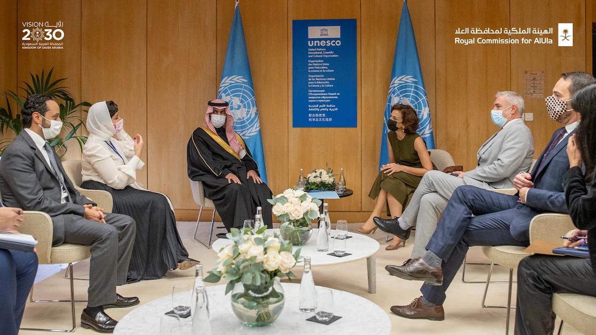 The agreement was signed by Minister of Culture Prince Badr bin Abdullah bin Farhan and UNESCO Director-General Audrey Azoulay. (@RCU_SA)