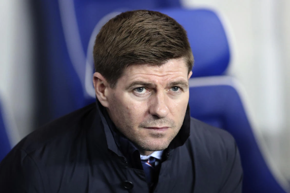 Steven Gerrard previously managed Rangers in Scotland. (File/AP/Scott Heppell)