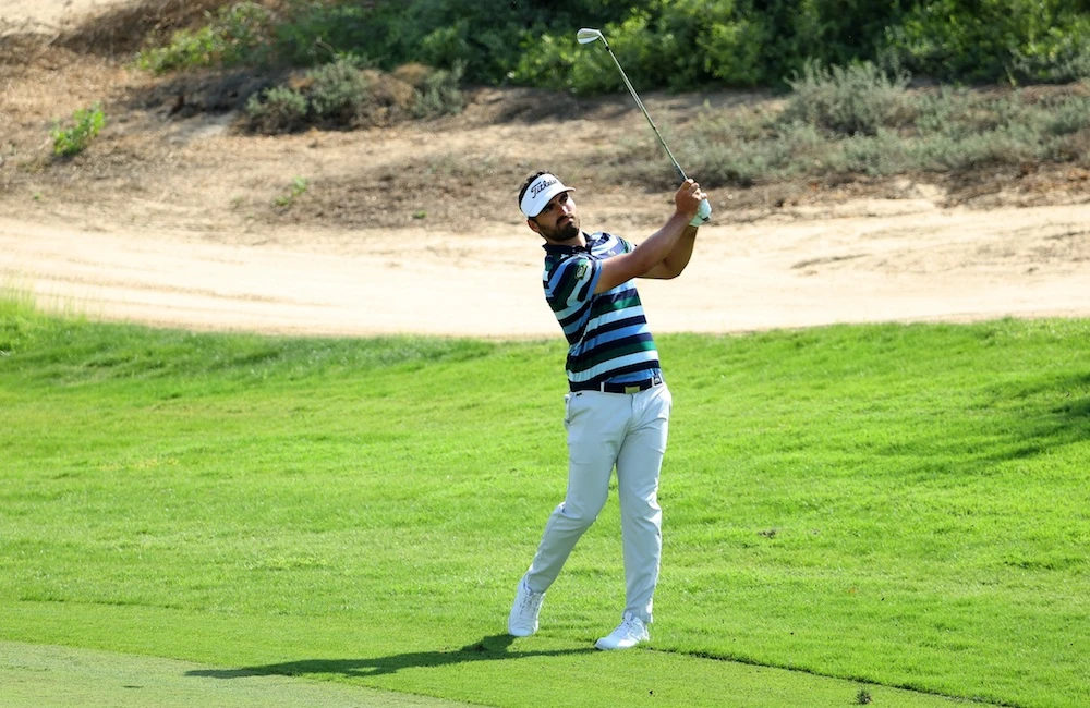 Antoine Rozner during the second round of the 2021 AVIV Dubai Championship. (Getty Images Europe)
