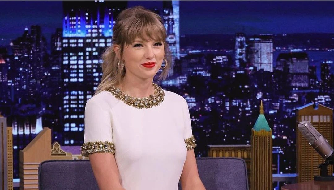 Taylor Swift wore a dress from Zuhair Murad’s Resort 2022 collection. Instagram
