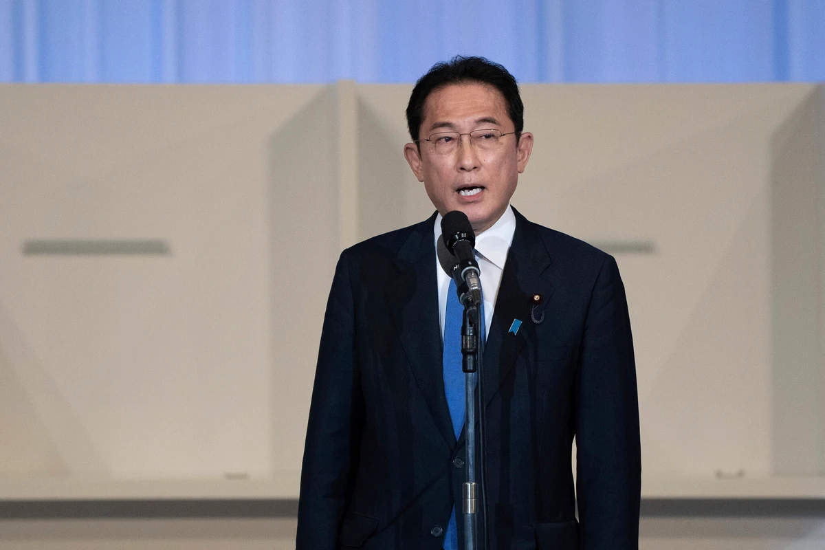 Japan's former foreign minister Fumio Kishida speaks after being announced the winner of the Liberal Democrat Party leadership election in Tokyo, September 29, 2021. (AP)