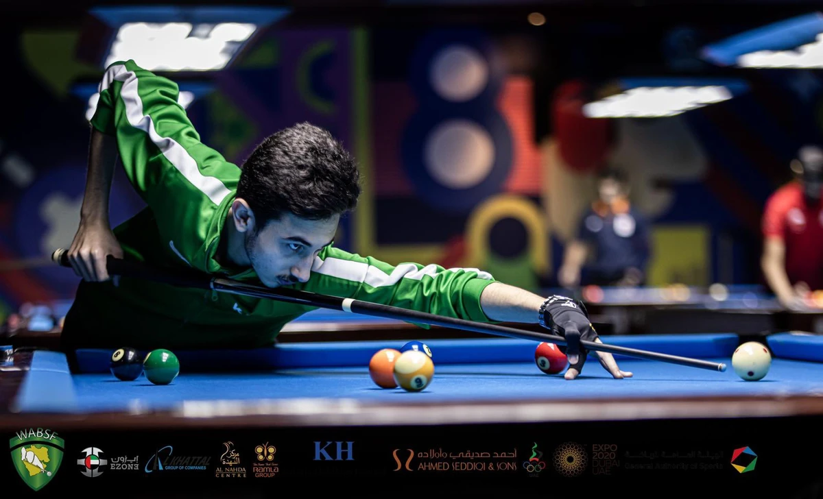 Khaled Al-Ghamdi has won gold at the West Asian Billiards and Snooker Championships in Dubai. (Saudi Olympic Committee )