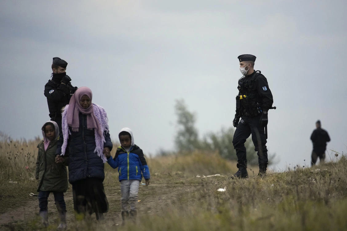 Thousands of migrants have converged in northern France near the area of the former makeshift camp known as “The Jungle,” with an aim to traverse the English Channel and reach the UK, French media reported Monday. (AP)