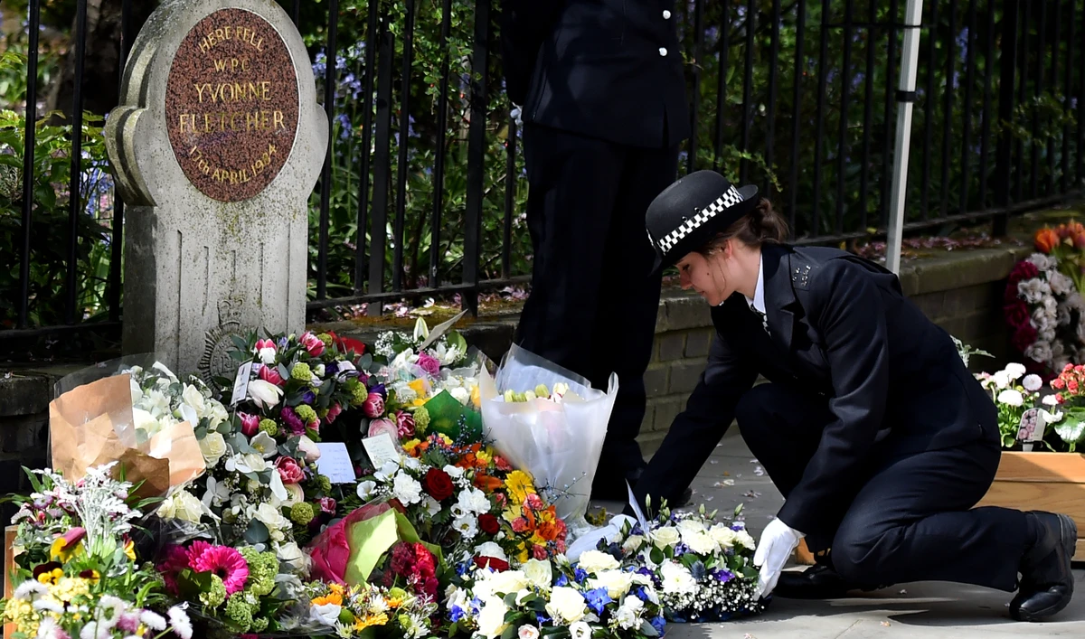 Officer Yvonne Fletcher, 25, was killed while policing an anti-Qaddafi protest in April 1984. (AFP/File)