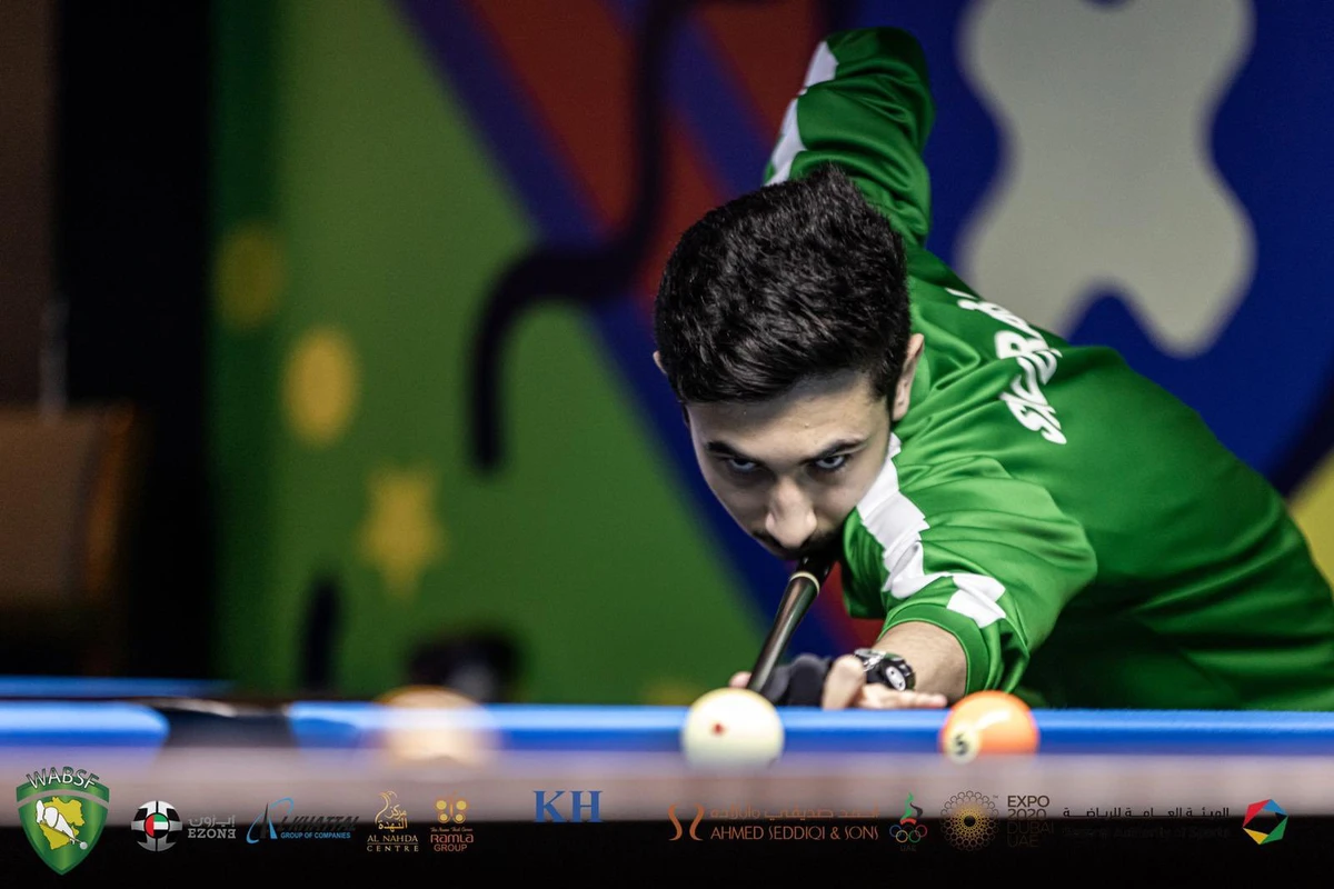 Khaled Al-Ghamdi has won a gold and a silver at the West Asian Billiards and Snooker Championships in Dubai. (Saudi Olympic Committee)