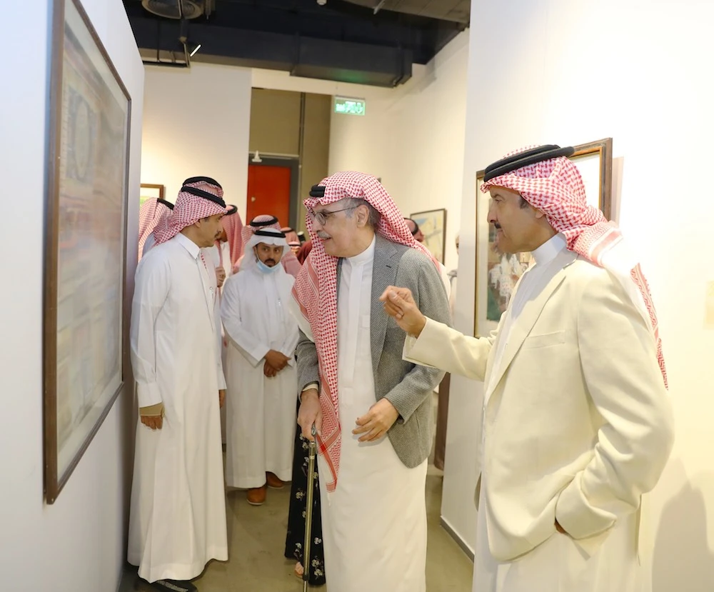 Naila Art Gallery in Riyadh, which is hosting the first public display of paintings by Maris Shepherd of Prince Sultan bin Salman Al-Saud’s farm. (AN Photo/Saleh Alenazi)