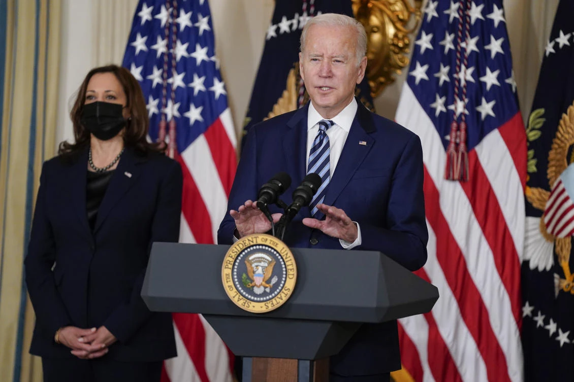 President Joe Biden will briefly transfer power to Vice President Kamala Harris on Friday when he undergoes a “routine colonoscopy,” the White House said. (AP)
