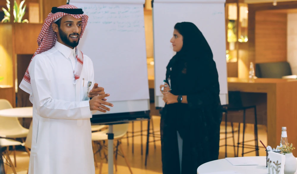 More than 20 young women and men took part in the workshops to strengthen key areas of Diriyah’s community.
