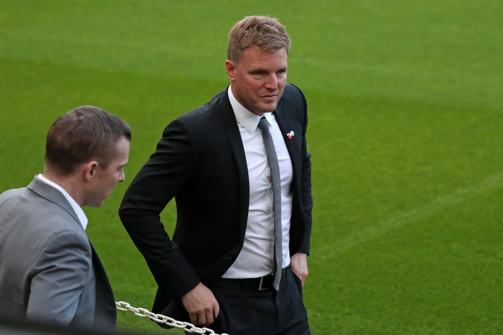 Eddie Howe, has tested positive for Covid-19. (AFP)