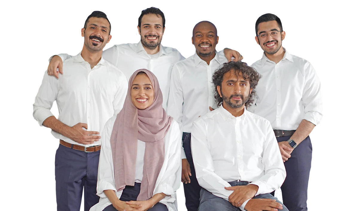 Sarah Algheithy, Hussam Al-Nammary, Sami Barnawi, Sadeq Alnemer, Ismail Alrawi and Ali Alsudairi founded Sustainable Innovations in 2017. (Supplied)