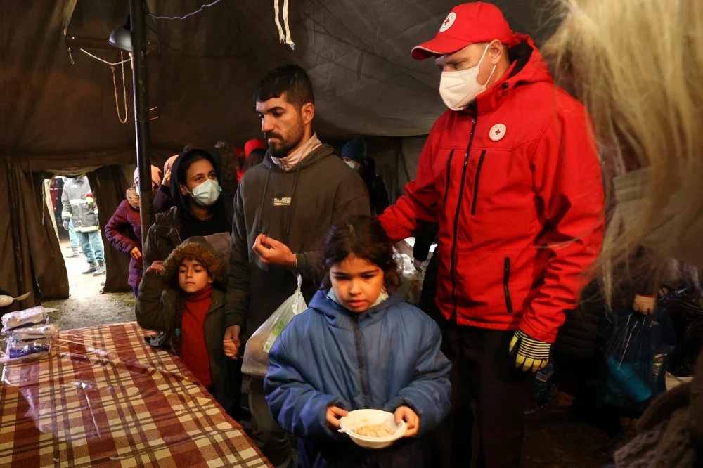 There had been 208 attempts by migrants to force their way into Poland from Belarus on Saturday. (AP)