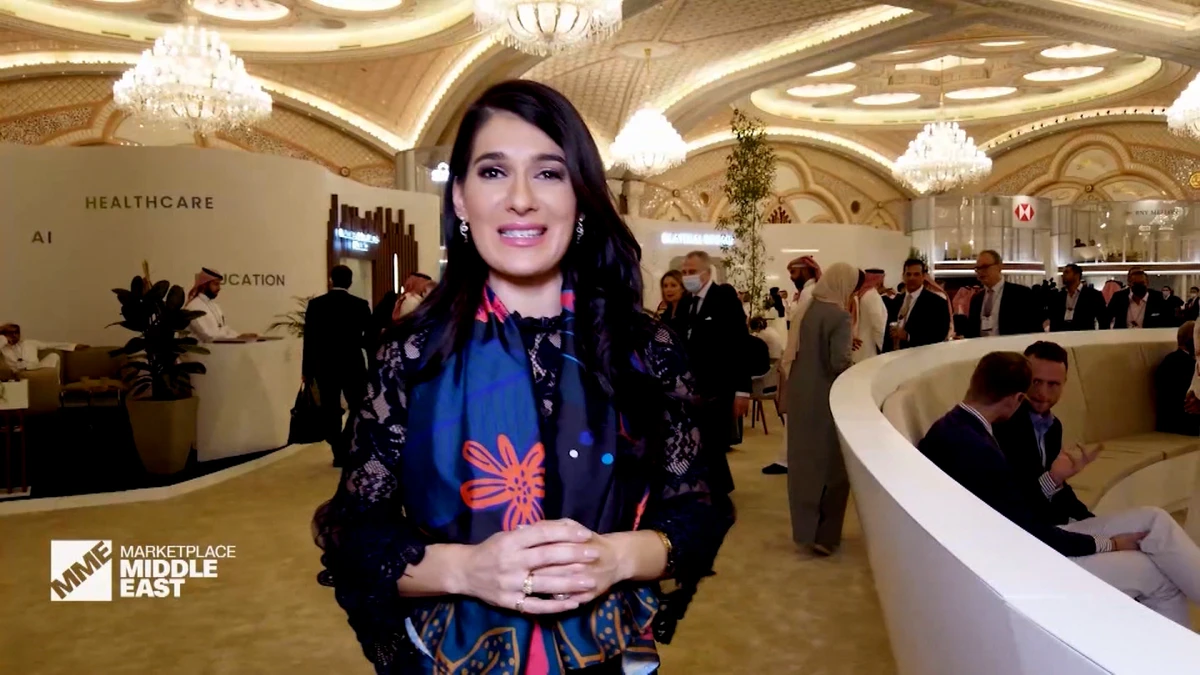 CNN’s Eleni Giokos presents CNN Marketplace Middle East from the annual Future Investment Initiative (FII) in Riyadh. (Supplied)