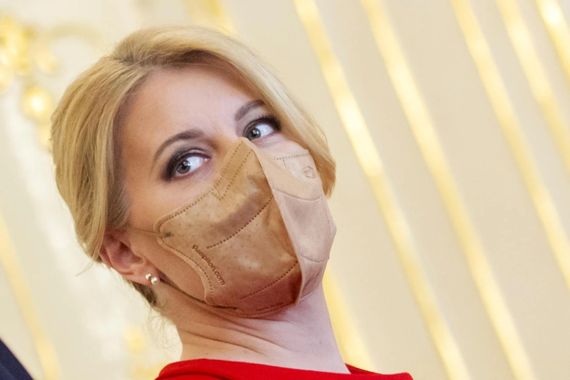 Slovak President Zuzana Caputova and the country leaders have been proposing a national lockdown as hospitals across Slovakia are hitting their limits amid a record surge of Covid-19 infections. (AP)
