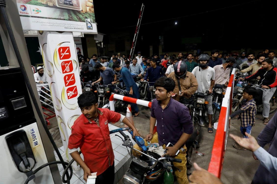 Pakistan will be continuing to add around 5 Pakistani rupees to petrol prices every month as part of the petroleum levy under the IMF’s condition. (Reuters)