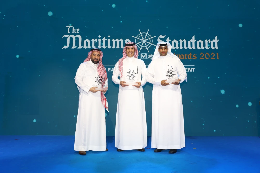 Abdulaziz Sabri, president of Bahri Ship Management, accepted the TMS awards on behalf of Bahri, in the presence of nearly 500 senior executives from the maritime sector.