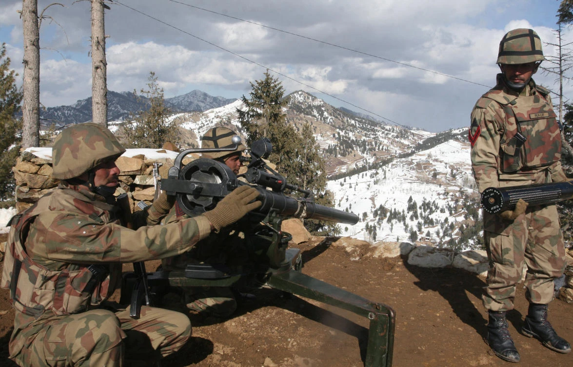 In this March 7, 2011 file photo, Pakistan army soldiers take positions in the Pakistani tribal area of Ditta Kheil in North Waziristan along the Afghanistan border. (File/AP)