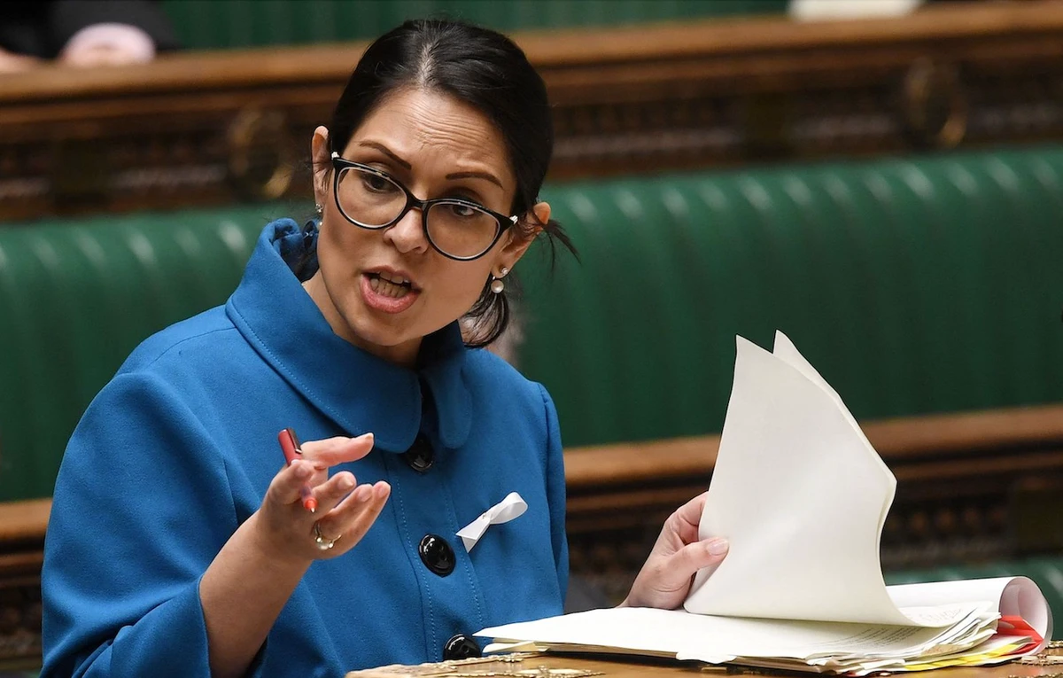 Britain's Home Secretary Priti Patel makes a statement on the 'Small boats incident in the Channel', in the House of Commons. (File/AFP)